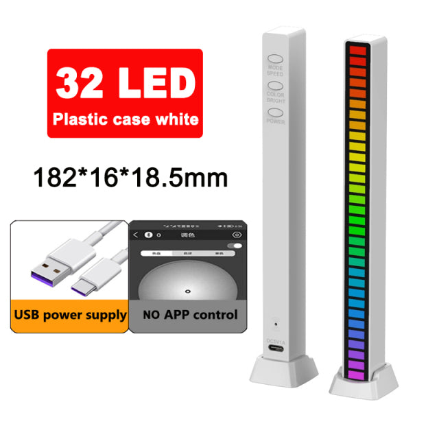 Barra de luces LED ritmo de sonido ambiental