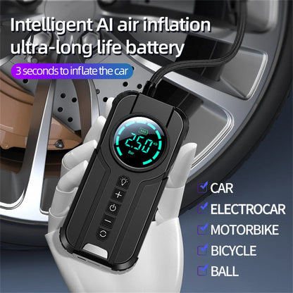 Bomba portatil y encendedor emergencia para batería de carro 8400 MAH