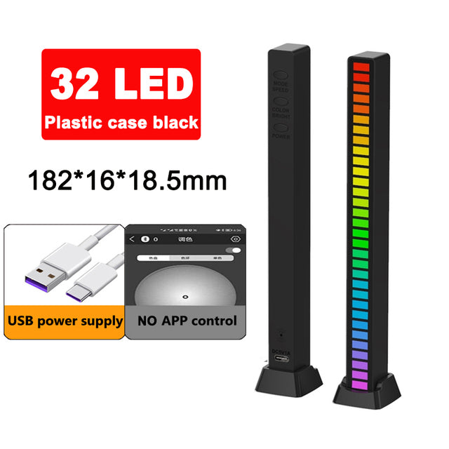 Barra de luces LED ritmo de sonido ambiental